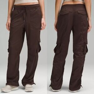 Lululemon Espresso Brown Dance Studio Relaxed Fit Mid Rise Cargo Pants Size XL